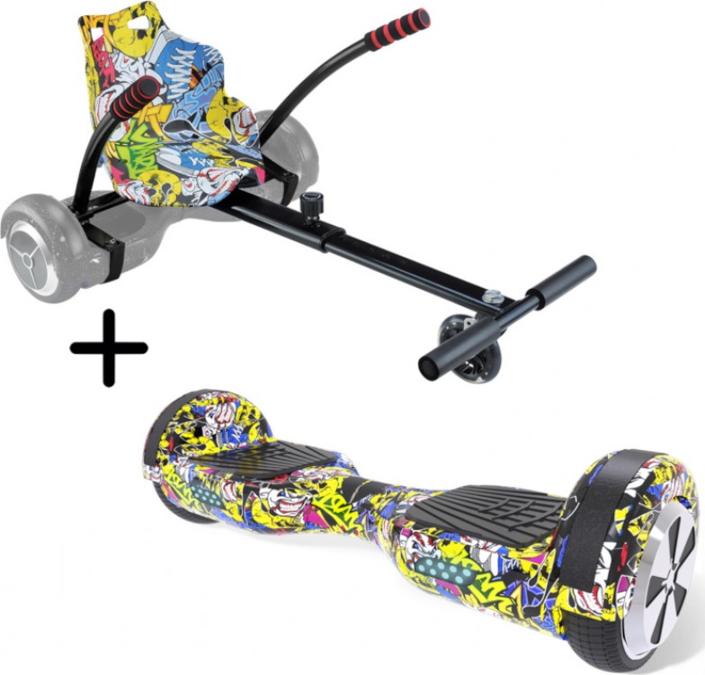 Set Electric Skate Urbanglide Hoverboard 65 Lite Multicolor & Kart Pilot