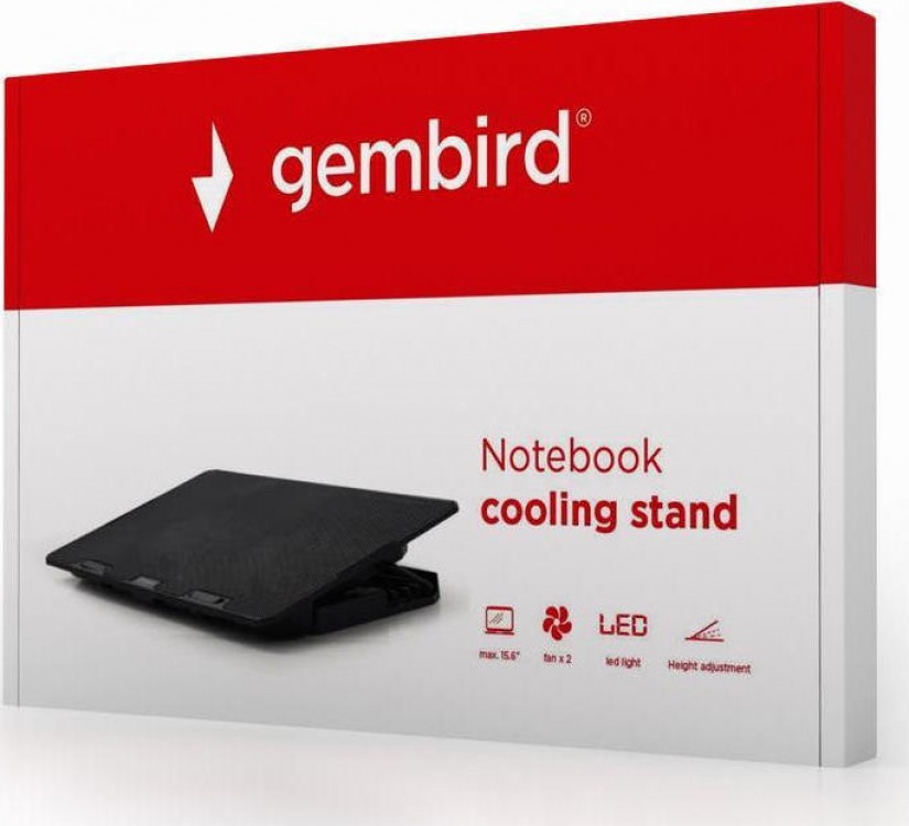 Laptop Base Gembird Cooler NBS-2F15-02 Dual Fan Led