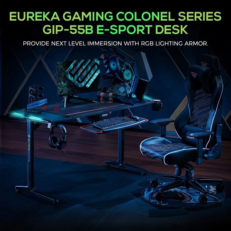 Γραφείο Gaming Eureka Ergonomic ERK-GIP-55B RGB