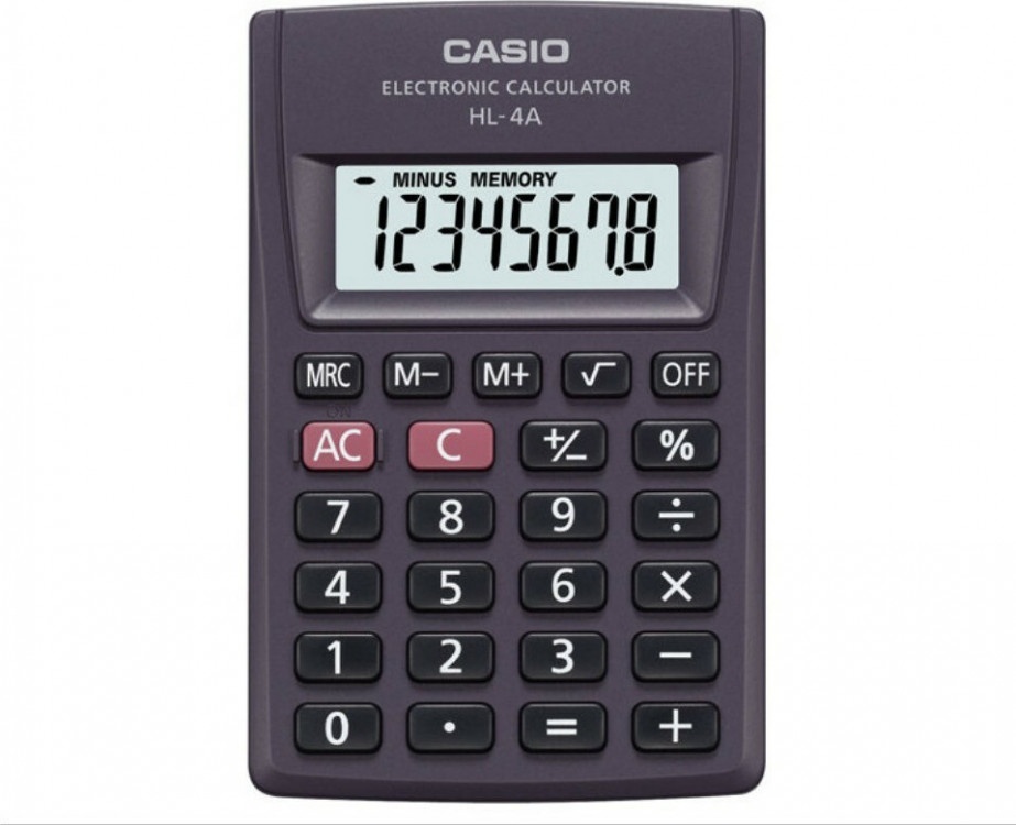 Αριθμομηχανή Casio BASIC HL-4 Black