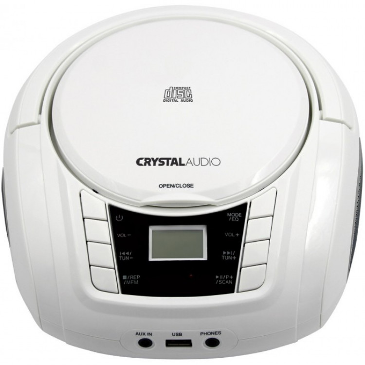 Portable Radio-CD Crystal Audio BMBU2W White