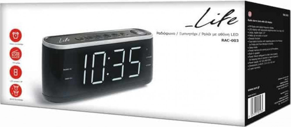 Radio Alarm Clock Life RAC-003