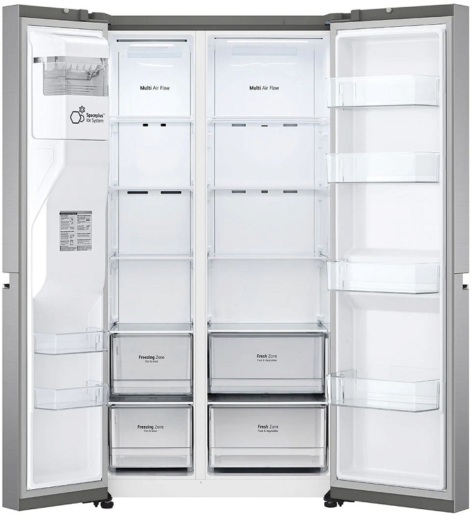 Ψυγείο LG 179x91 GSLV70PZTE Platinum Silver Wi-Fi