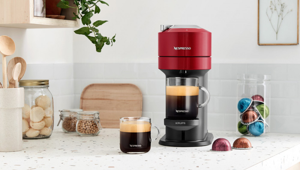 Nespresso Coffee Maker Krups XN9105 Vertuo Next Red Wi-Fi