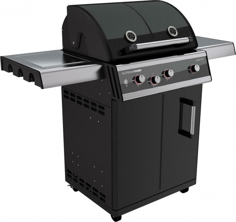 Gas Barbecue OutdoorChef DUALCHEF 325 G Black with Hob