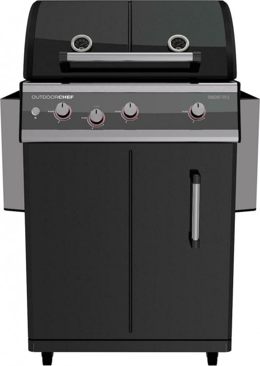 Gas Barbecue OutdoorChef DUALCHEF 325 G Black with Hob