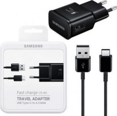 Charger Samsung Fast Charging Type C 15W EP-TA20EBECGWW 1,5M Black