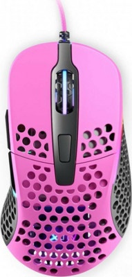 Mouse XTRFY Gaming M4 RGB Ultra-Light Pink