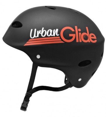 Helmet Urbanglide Black with Red Letters Medium