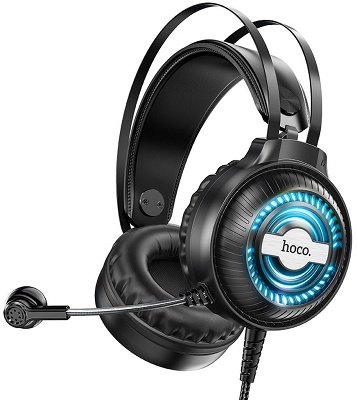Gaming Headphones Hoco W101 Gaming Streamer Μαύρο