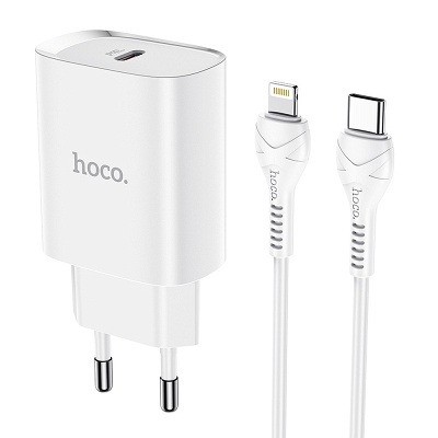 Travel Charger Hoco Fast Charging Lightning 20W N14 White
