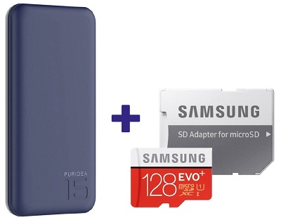 Memory Stick Samsung 128GB & Powerbank Puridea 10000mAh