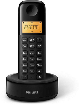 Τηλέφωνο Ασύρματο Philips D1601B/34 Μαύρο