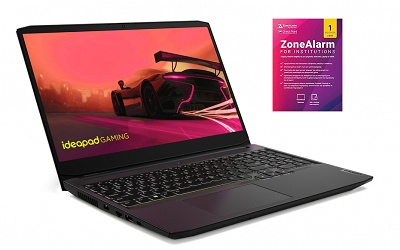 Laptop Lenovo 15.6'' Gaming 3-15 R7-5800H/16GB/512GB/GTX1650 4GB/W11 & Zone Alarm