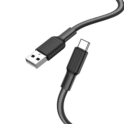 Καλώδιο Σύνδεσης Hoco USB σε Type-C Jaeger X69 3A 1m Μαύρο