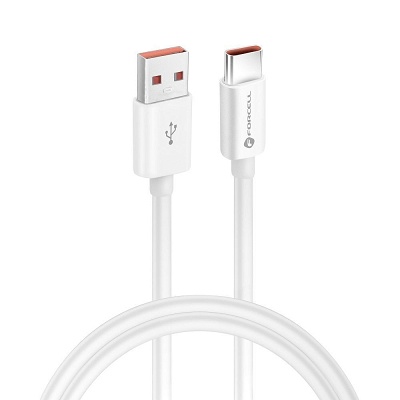 Καλώδιο Σύνδεσης Forcell USB-A to Type-C 60watt 1m White