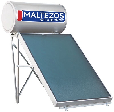 Ηλιακός Θερμοσίφωνας Maltezos Sunpower EM 125L/SAC 100X150  125l/1,5m2 Glass Διπλής Ενέργειας