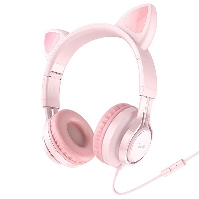 Παιδικά Headphones Hoco W36 Cat Ear Pink
