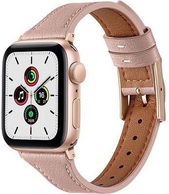 Strap Magnetic Dux Ducis Apple Watch 42/44/45/49mm Genuine Leather Pink