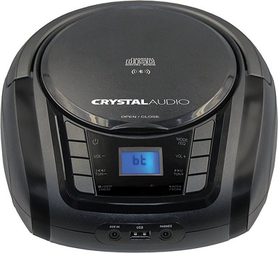 Portable Radio-CD Crystal Audio BMBUB3 Black