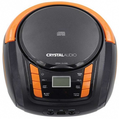 Portable Radio-CD Crystal Audio BMBU2KO Black