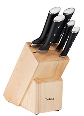 Tefal Knives set 5 pcs with wooden base K232S574
