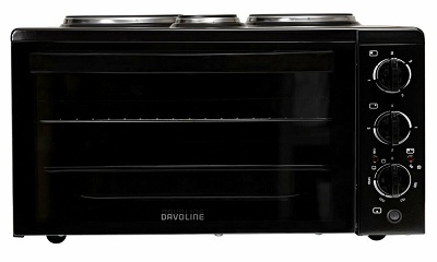 Mini Oven (3 hot plates) Davoline 4508 STAR Black