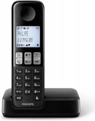 Τηλέφωνο Ασύρματο Philips D2501B/GRS Μαύρο