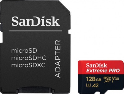 Κάρτα Μνήμης Sandisk Micro SD Extreme Pro 128GB SDSQXCY-128G-GN6MA