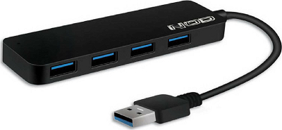 USB Hub Nod 4 Port 3.0 Metal Black