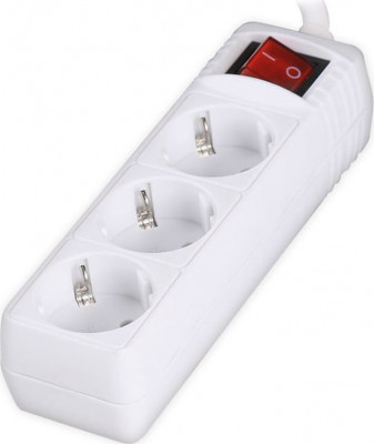 Multi-socket 3-position with switch Sonora White