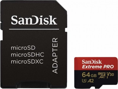 Κάρτα Μνήμης Sandisk Micro SD Extreme Pro 64GB SDSQXCY-064G-GN6MA