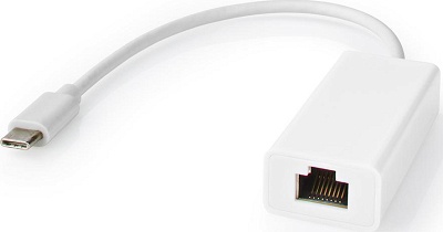 Adapter Nedis USB-C to RJ45 CCGT64952WT02 White