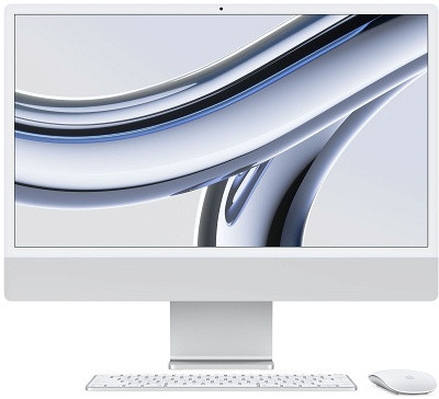 iMac Apple 24" Retina M3-8Core/8GB/256GB MQR93GR/A Silver