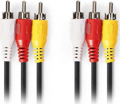 Cable Nedis 3RCA-3RCA 1,5m CVGP24300BK15