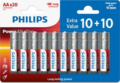 Μπαταρίες Philips Power LR6P20BP/GRS AA Αλκαλικές (10+10 τεμ.)