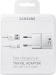 Φορτιστής Ταξιδίου Samsung Fast Charging Type C 15W EP-TA20EWECGWW 1,5M White